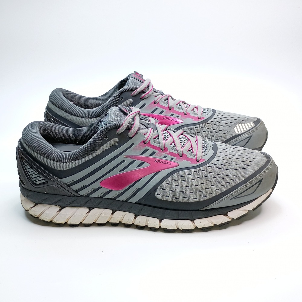 Brooks Ariel 18 Womens Running Shoes Grey Pink 1202711D091 Wide D Size 10 - Picture 5 of 10